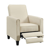 Home Theater Seating Push Back Recliner Chairs, Reclining Chair, Small Recliners for Small Spaces with Adjustable Footrest, Relaxing Sofa Recliners – Linen, Cream Naomi Home