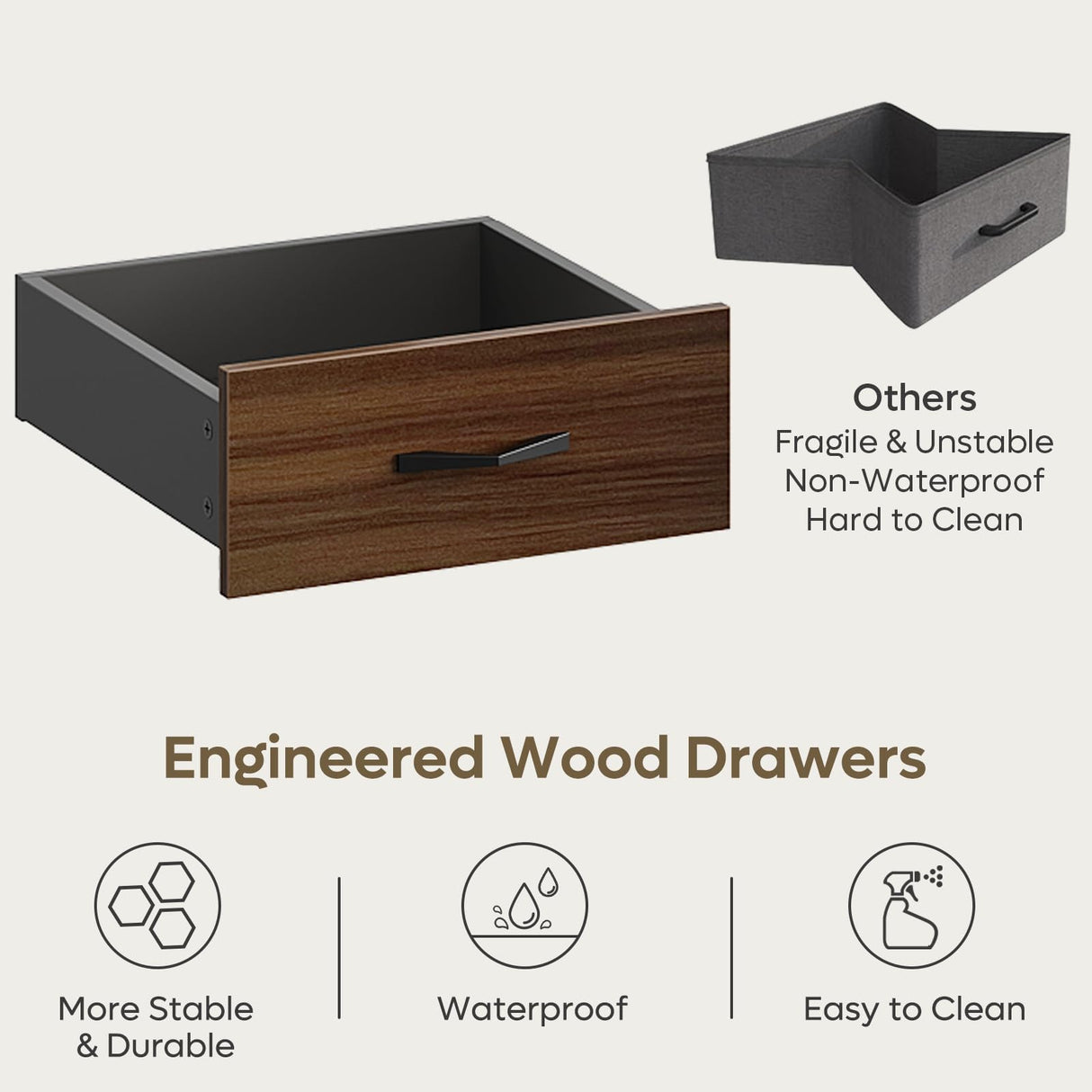 Bestier 59” Computer Desk with 4 Drawers, Office Desk with Storage, Industrial Executive Desk with File Drawer, Keyboard Tray & 2 Pedestals for Home Office & Studio, Cherry Bestier