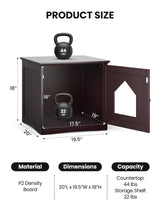 HAPPAWS Cat Litter Box Enclosure Furniture, Modern Hidden Cat Litter Box Enclosure, Sturdy Wooden Night Stand & Cat House Side Table, Easy Assembly, Fit Most of Litter Box, Coffee HAPPAWS