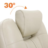 EONIX Triple Motor Lay Flat Power Lift Recliner Chair for Elderly with Adjustable Headrest, 400lbs Electirc Lift Chair for Living Room, Lumbar Pillow, Extended Footrest, Cream White EONIX