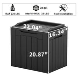 Greesum 31 Gallon Resin Deck Box All Weather Outdoor Storage Boxes for Patio Furniture Set,Outdoor Toys,Garden Tools,Black Greesum