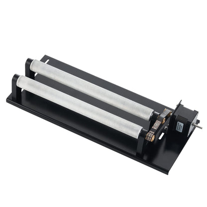 OMTech Rotary Axis Attachment for 40W co2 Laser Engraver, Barrel Rolling Cylinder Surface Rotation Platform for K40 Laser Engraver, 360 Degree Rotating Axis - WoodArtSupply