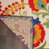 Nourison Home Aloha Indoor/Outdoor Multicolor 6' x 9' Area Rug, Easy Cleaning, Non Shedding, Bed Room, Living Room, Dining Room, Backyard, Deck, Patio (6x9) Nourison