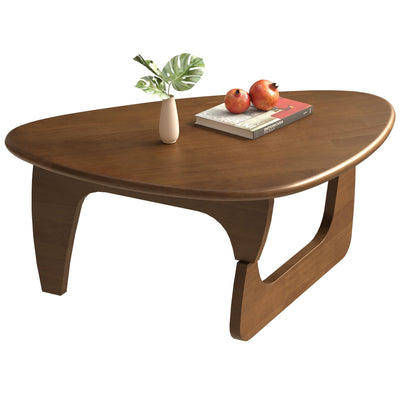 Mid Century Modern Coffee Table, Solid Wood Triangle Coffee Table for Living Room, Modern Tea Table for Home, 35.4x23.6x16.5