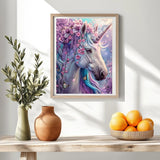 Milila Diamond Art Kits for Adults Full Drill Unicorn Round Diamond Painting Kits for Beginners Craft Kits for Home Wall Decor Gifts 11.8x15.7inch(Unicorn) Milila