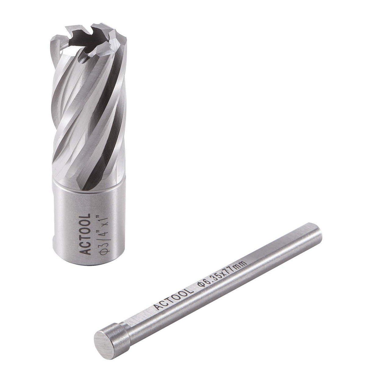 ACTOOL 3/4" Diameter × 1" Depth of Cut HSS ANNULAR Cutter with 3/4'' Weldon Shank ACTOOL