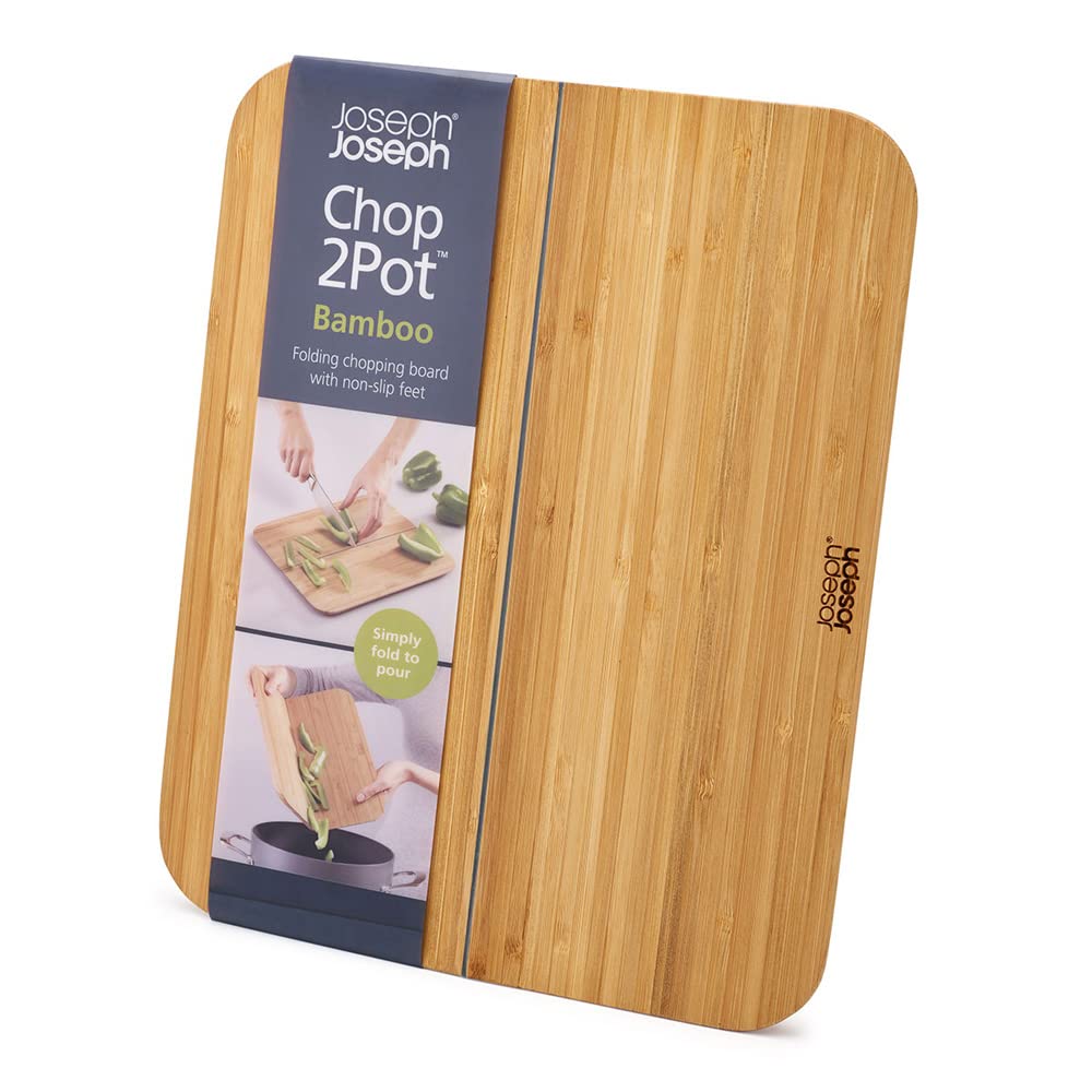 Joseph Joseph Chop2Pot Foldable Bamboo Cutting Board, Large