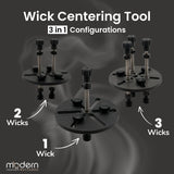 Adjustable Candle Wick Centering Tool – 3-Wick Holder for Candle Making Kit – Wick Setter Tool, Wick Placement Device, Candle DIY Accessory – Handmade in USA Modern Wayfarer