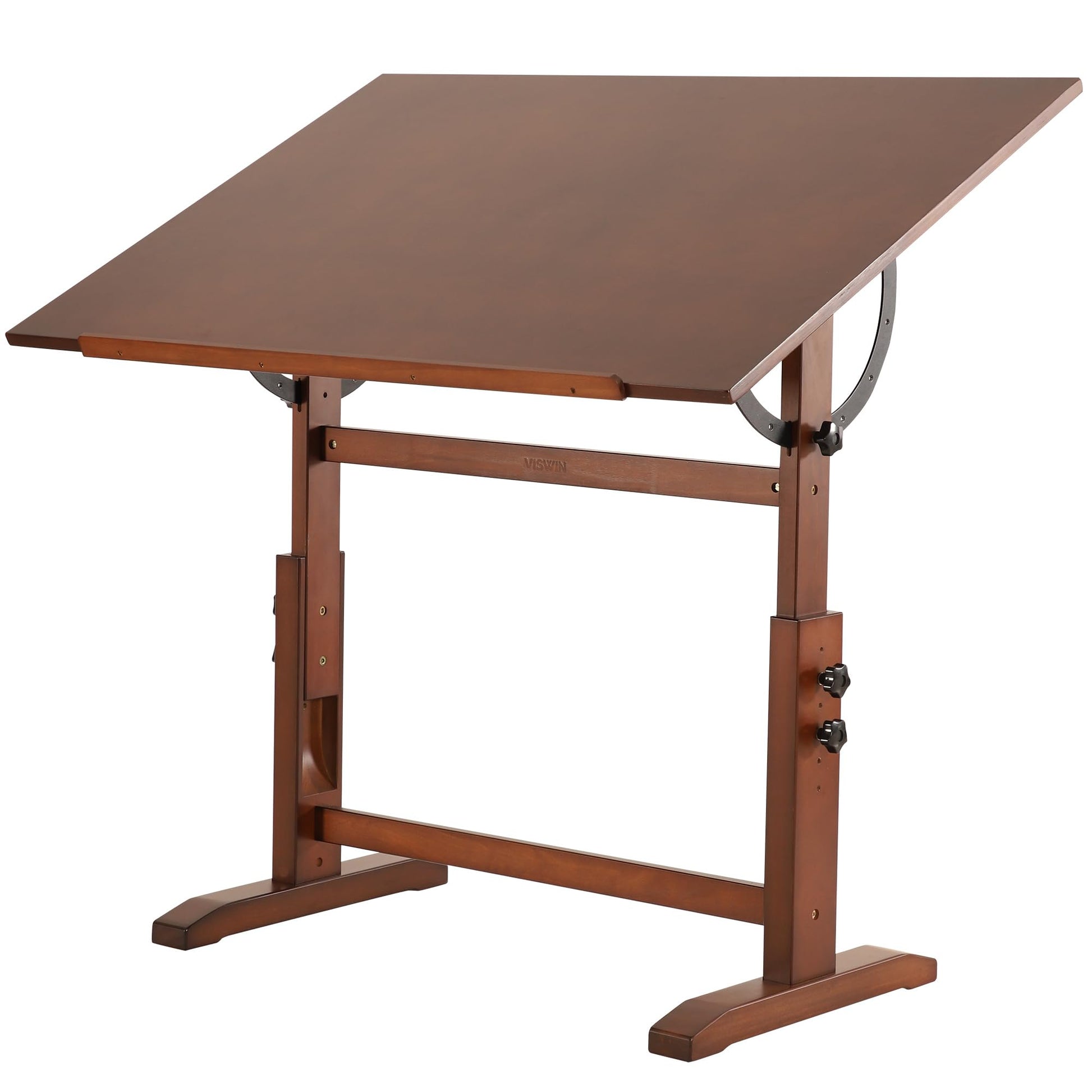 VISWIN 30" x 42" Extra-Large Artist Drafting Table, Adjustable Height & Angle, Solid Pine Wood Drawing Table, Art Table for Adults, Tilts Flat, Craft Table for Painting, Writing, Reading - WoodArtSupply