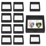 10 PCS Sublimation Keychain Blanks Gift Box 3.54 x 3.54 x 0.8 Inches Plastic Keychain Packaging Box with PE Film Sublimation Keychain Blanks Holder Gift Wrapping Box for Rectangle Round Keychain QoTang