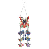 Generic DIY Dotted Diamond Art Painting Wind Chime Kit, Three-Dimensional Sun Catchers Diamonds Dot Paintings Hanging Ornaments, for Spring Garden (Double-Sided Point Drilling) (#05-1PC Butterfly) Generic