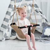 nets Tribe 2 -in- 1 Toddler Swing. Swing Seat for Kids with Adjustable Ropes, for Kids Heavy Duty Rope Play Secure Children Swing Set, for Outdoor Indoor, Backyard. Upgrade Product (Light Brown) nets Tribe