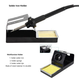 Soldering Iron Station, 936A 60W Soldering Station Kits with 5 Soldering Round Tips, Solder Wire, Tweezers, Desoldering Pump and Rework Station Kit for Electronics (Black) Swft Huo