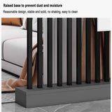 Wall Room Divider with Storage Shelves, Modern Freestanding Room Divider Screen, Open Room Wood Partition for Home & Office Decor (White + Black, 39.5" L x 9.5" W x 79.5" H) Dyale