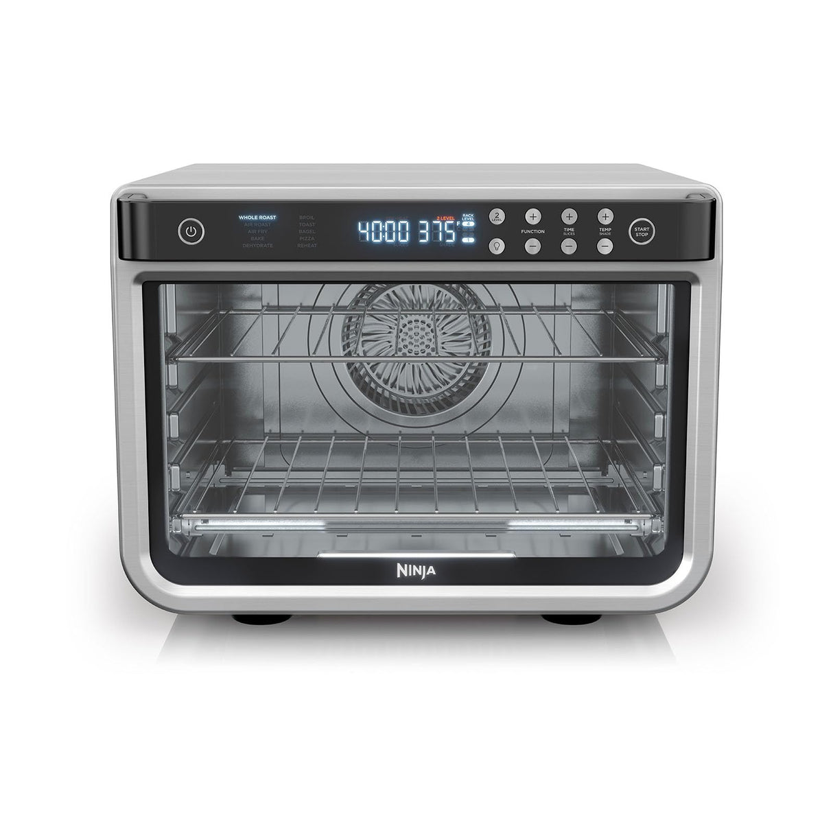 Ninja DT201 Foodi 10-in-1 XL Pro Air Fry Digital Countertop Convection Toaster Oven with Dehydrate and Reheat, 1800 Watts, Stainless Steel Finish, Silver Ninja