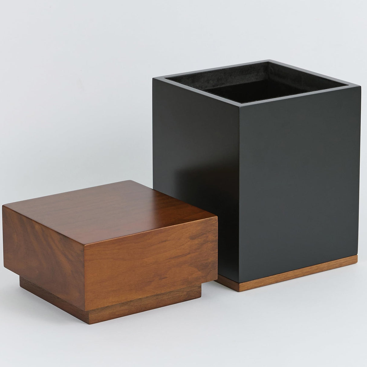 AspenStudio Black Walnut Urn for Human Cremation Ash Wooden Urn for Funeral Handcrafted Urn with Bag for Storage TSA Approved Urn Aspen Studio
