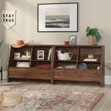 Sauder Willow Place Dual-Purpose Footboard Bookcase in Grand Walnut Finish Sauder