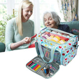 Coopay Knitting Bag Large Crochet Bag, Huge Knitting Bags and Totes Organizer Yarn Storage Organizer for Unfinished Project, Knitting Needles, Crochet Hooks, Skeins Yarn -Ideal Knitting & Crochet Gift Coopay