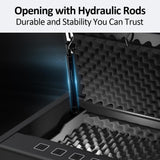 [ 20% Larger capacity ] Biometric gun safe with fingerprint lock box,Large pistol safes for handgun,nightstand hidden gun storage for bedside,quick access，ammunition storage security box for Home HARDROCK