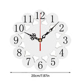 Valyria Sublimation Blanks Wall Clock, 7.9" Round Sublimation Wall Clocks Silent Non-Ticking Easy to Read Battery Operated Decorative Wall Clock for Home Kitchen Office School Hotel Valyria