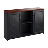 Bush Business Furniture Fairview Antique Black Accent Cabinet with Doors and Adjustable Shelves Bush Business Furniture