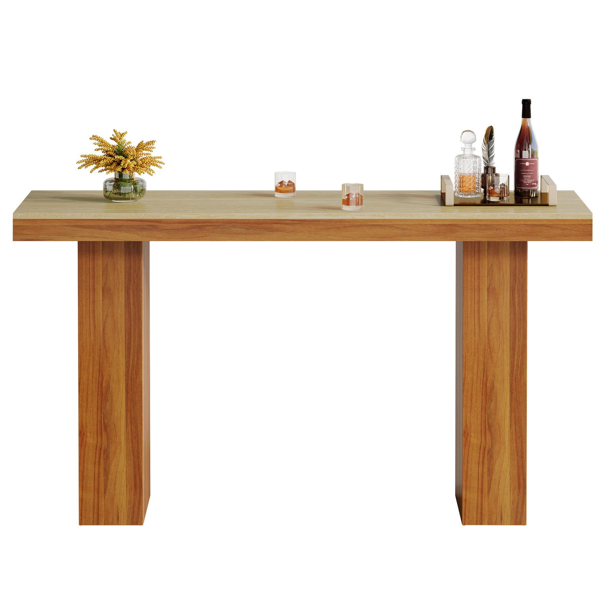 Tribesigns Long Bar Table, Counter Height Pub Table Home Bar Unit for Kitchen Dining Room Tribesigns