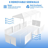 2025 Upgraded 10x30 Party Tent, Outdoor White Tents for Parties, Wedding, Large Canopy Tent with Walls, Big Event Gazebo Tent for Backyard, Garden, 8 Sidewalls EPOFIT