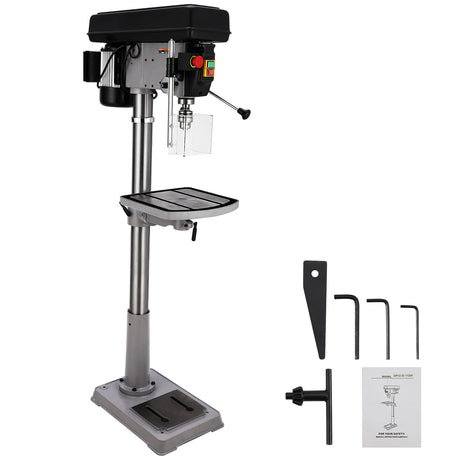 17 in Floor Drill Press with Swing-away Safety Guard, 12 Amp 120V Pure Copper Motor, 200-3630 RPM Variable Speed, 0-45° Tilting Worktable, Tabletop Drilling Machine for Wood Metal CuisinAid