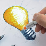 8 pcs Pencil Extenders, FineGood One Head & Dual Head Metal Handle Pen Holder Lengthener, School Office Supplies Art Writing Tool FineGood