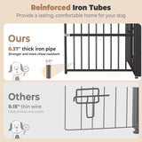 Lyromix 48'' L-Shaped Corner Dog Crate Furniture Large Breed with Double Rooms for 2 Dogs,Wooden Dog Crate End Table Indoor with Removable Divider for Medium to Large Dogs, Can Use Separately Lyromix