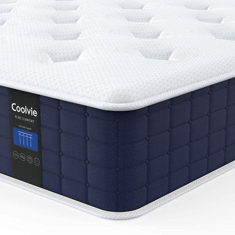 Coolvie Full Mattress, 10 Inch Hybrid Mattress Full Size, Individual Pocket Springs with Memory Foam, Bed in a Box, Cooler Sleep with Pressure Relief and Support Coolvie