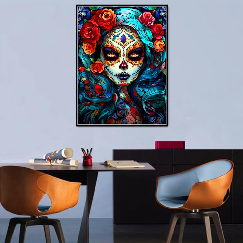 5D Diamond Painting Kit, Enchanted Waterfall Garden with Blue Butterflies, Full Drill Crystal Rhinestone Embroidery Art, Nature Scene (Modern) MMAHD