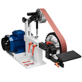 VEVOR Belt Grinder Sander, 72 x 2-Inch Variable Speed Belt Polisher with VFD, 1500W 2HP Polishing Grinding Machine with 3 Grinding Moulds & 3PCS Sanding Belts for Metalworking, Knife Making VEVOR