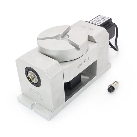CNCTOPBAOS CNC 5th Axis 4th Rotary Indexer Table,Rotational A C Axis Dividing Head 5.5N.m,Dual Support Harmonic Gearbox Reducing Ratio 50:1+Nema23 Motor for CNC Router Engraver Lathe Milling Machine CNCTOPBAOS