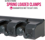 Berry Ave Broom Holder & Wall Mount Garden Tool Organizer - Home Laundry Room, Kitchen, Closet, Shed, Garage Organization and Storage Utility Rack - 5 Slots & 6 Hooks -Rake, Shovel, Mop Hanger (Black) Berry Ave