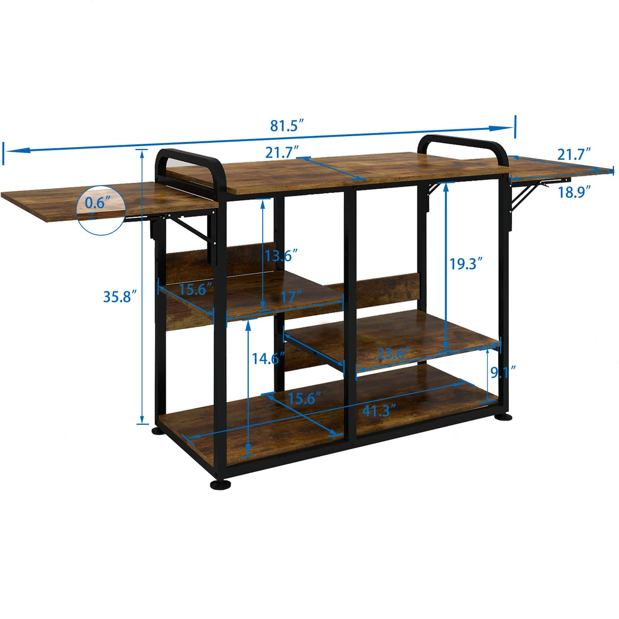 PUNCIA Large 3 Tier DIY Heat Transfer Press Machine Stands Heavy Duty Workbench with Folding Working Table for Sublimation Transfer Machine Metal Shelf Storage Organization PUNCIA