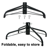 RUENXG Christmas Tree Stand Foldable Artificial Tree Holder Heavy Duty Replacement Artificial Xmas Tree Base with Water Fillable Base for 4ft to 7ft Artificial Christmas Tree,Fits 0.5-1.25 Inch Pole WoodArtSupply