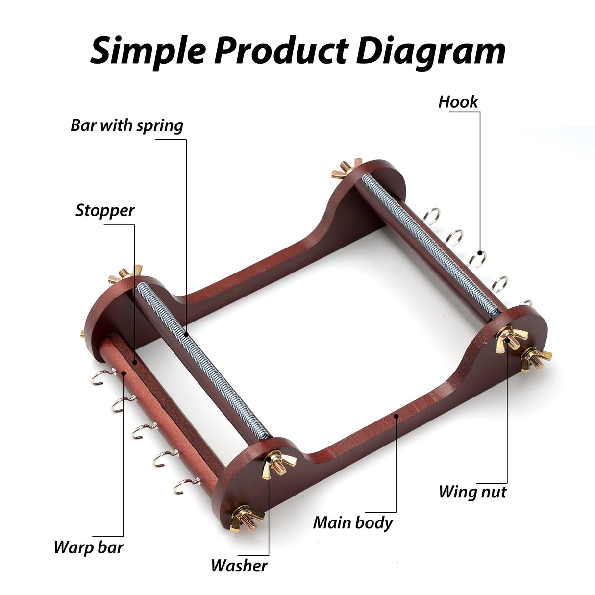 COSYOO Wooden Bead Loom Kit, Jewelry Making Bead Tools with Threads Tweezers, 3 Bags of Beads, Jewelry Making Tool COSYOO