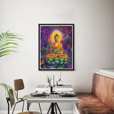 Bimkole 5D Diamond Art Kits for Adults Buddha, Full Drill DIY Rhinestone Embroidery Set Paint with Diamonds Art Flower Tree by Number Kits Cross Stitch Home Wall Craft Decor 12x16 Inch Bimkole