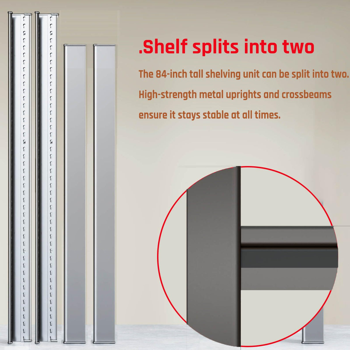 SKZNSA 68" Wide Heavy Duty Garage Shelving Units, 5-Tier Deep Storage Shelves,Black Metal Garage Shelves,Steel Shelf,Large Storage Rack,Industrial Shelving for Shop, 68" W x 20" D x 84" H SKZNSA