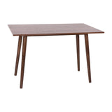 Taylor & Logan Haisley Dark Walnut 47" Mid-Century Modern Wood Dining Table Taylor & Logan