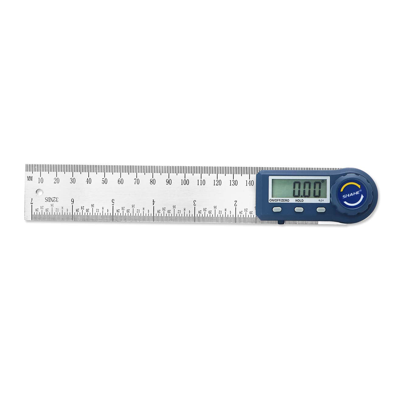 Digital Angle Finder,2 in 1 Digital Protractor, 7 inch / 200mm Stainless Steel Digital Angle Ruler with Zeroing and Locking Function - WoodArtSupply