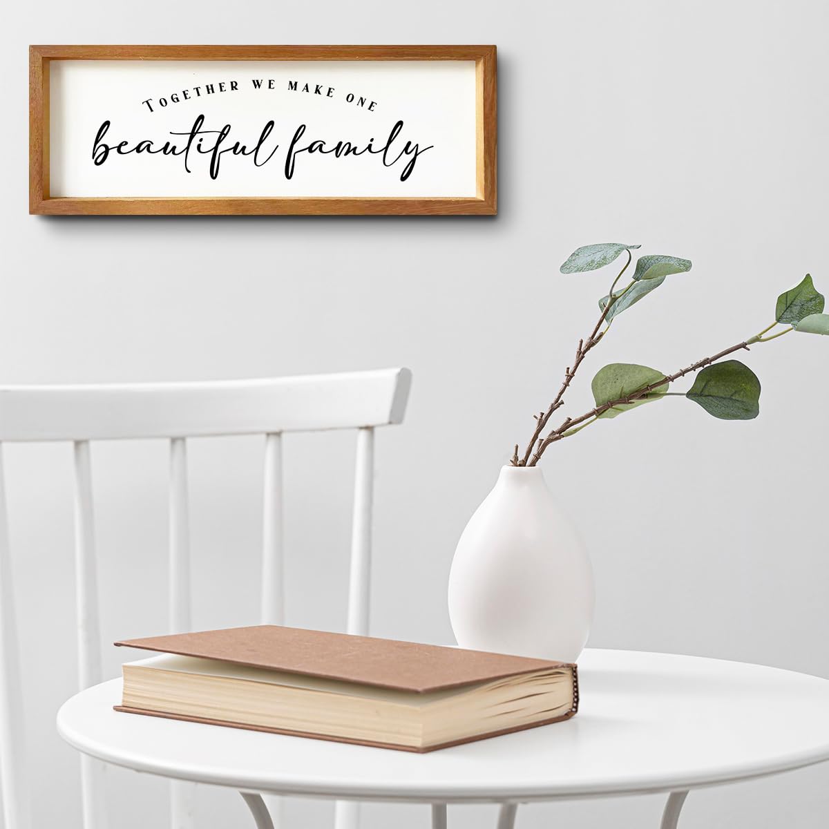 Inspirational Family Sign Rustic Country Family Quote Decorative Wooden Framed Sign Family Decor First House Must Haves Housewarming Gifts Farmhouse Wall Decor Home Entryway Garden Garage Decoration