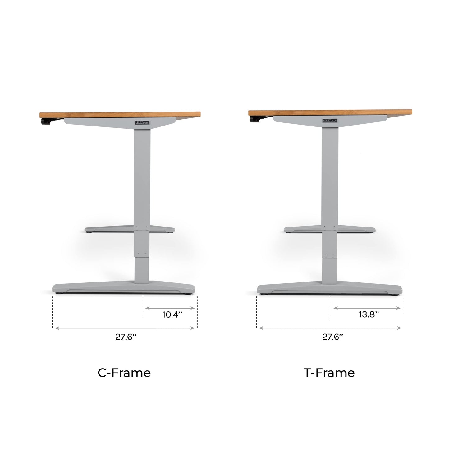 Uplift Desk Bamboo (72 x 30 inch) Standing Desk 2-Leg V2 Adjustable Stand Up C-Frame (White), Advanced Keypad, Wire Grommets, Wire Tray, Rocker Board - WoodArtSupply