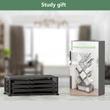 Gintan 9-Tier Corner Bookshelf with Storage,Bedroom Shelves Folding Bookshelves,No Installation Required Shelf Tree Bookcase for Living Room,Study,Home Office,Bed Room (Black) Gintan