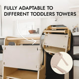 Toddlers Tower Safety Net - Safety Guard for Toddlers Tower - Kitchen Step Tool Toddlers/Kids - Pattern OLYMPE STORE