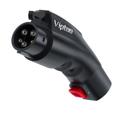 VIPTOO Adapter for Tesla to J1772 EV Charger [Only to J1772], Converter Up to 60Amp 250V AC with Press-Safety-Lock, Compatible with Tesla High-Powered Connectors, Destination/Mobile Chargers,White VIPTOO