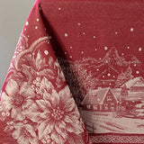 Benson Mills Engineered Jacquard Heavyweight Fabric Table Cloth, Holiday, Winter, and Christmas Tablecloth (Christmas Story, 60" x 140" Rectangular) Benson Mills