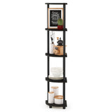 Furinno Turn-N-Tube 5 Tier Corner Display Rack Multipurpose Shelving Unit, 1-Pack, Espresso/Black Furinno