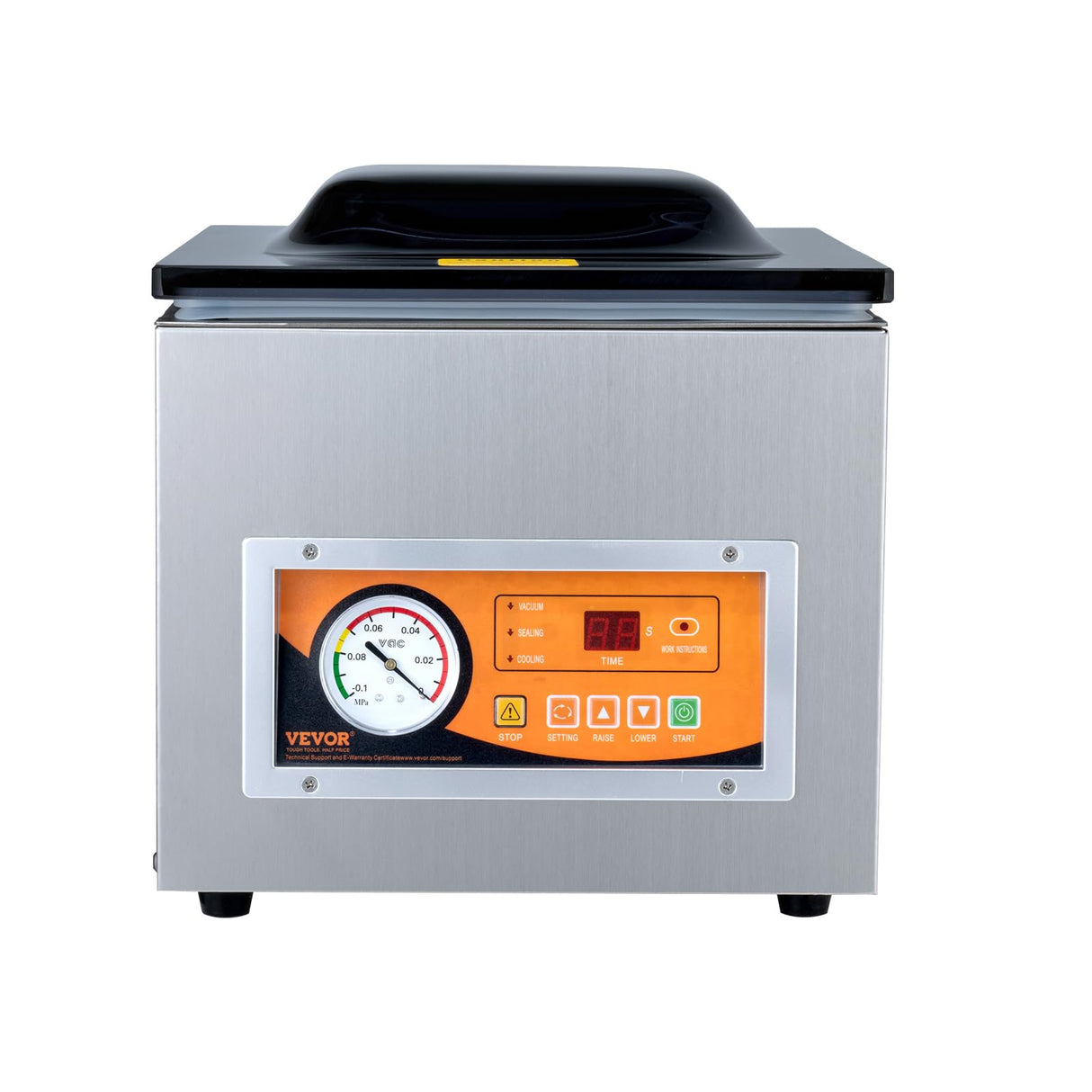 VEVOR Chamber Vacuum Sealer, 260W Sealing Power, Vacuum Packing Machine for Wet Foods, Meats, Marinades and More, Compact Size with 10.2" Sealing Length, Applied in Home Kitchen VEVOR